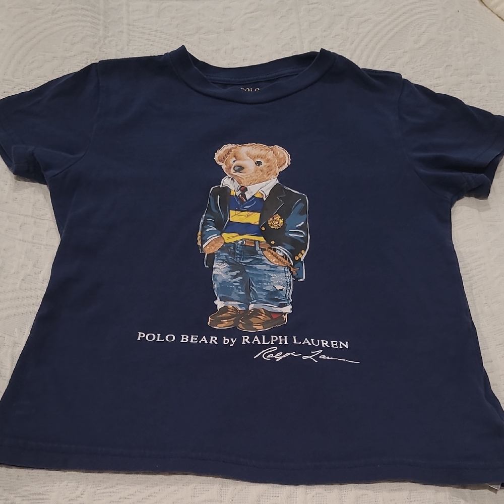 Ralph Lauren Blue Short Sleeve Tee with Classic Crew Neck
